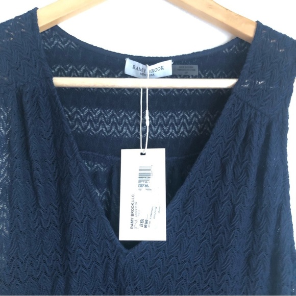 Ramy Brook Size Small Parker Mini Dress In Navy - Picture 5 of 9